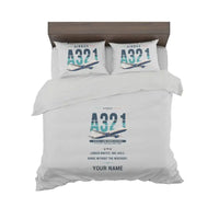 Thumbnail for Airbus A321LR - Original + Name - Bedding Set - Light Gray