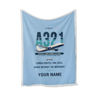 Thumbnail for Airbus A321LR - Original + Name - Blanket - Light Blue