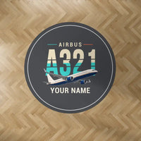 Thumbnail for Airbus A321LR - Original + Name - Round Carpet - Dark Gray