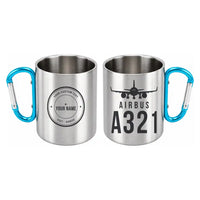 Thumbnail for Airbus A321LR - Outdoors Mug - Heritage + Name - Light Blue