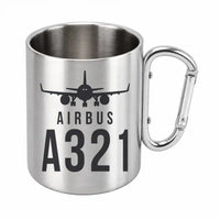 Thumbnail for Airbus A321LR - Outdoors Mug - Heritage - Silver