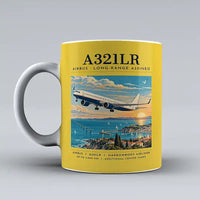 Thumbnail for Airbus A321LR - Poster - Mug - Yellow