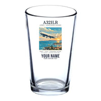 Thumbnail for Airbus A321LR - Poster + Name - Beer & Water Glass