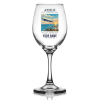 Thumbnail for Airbus A321LR - Poster + Name - Wine Glass