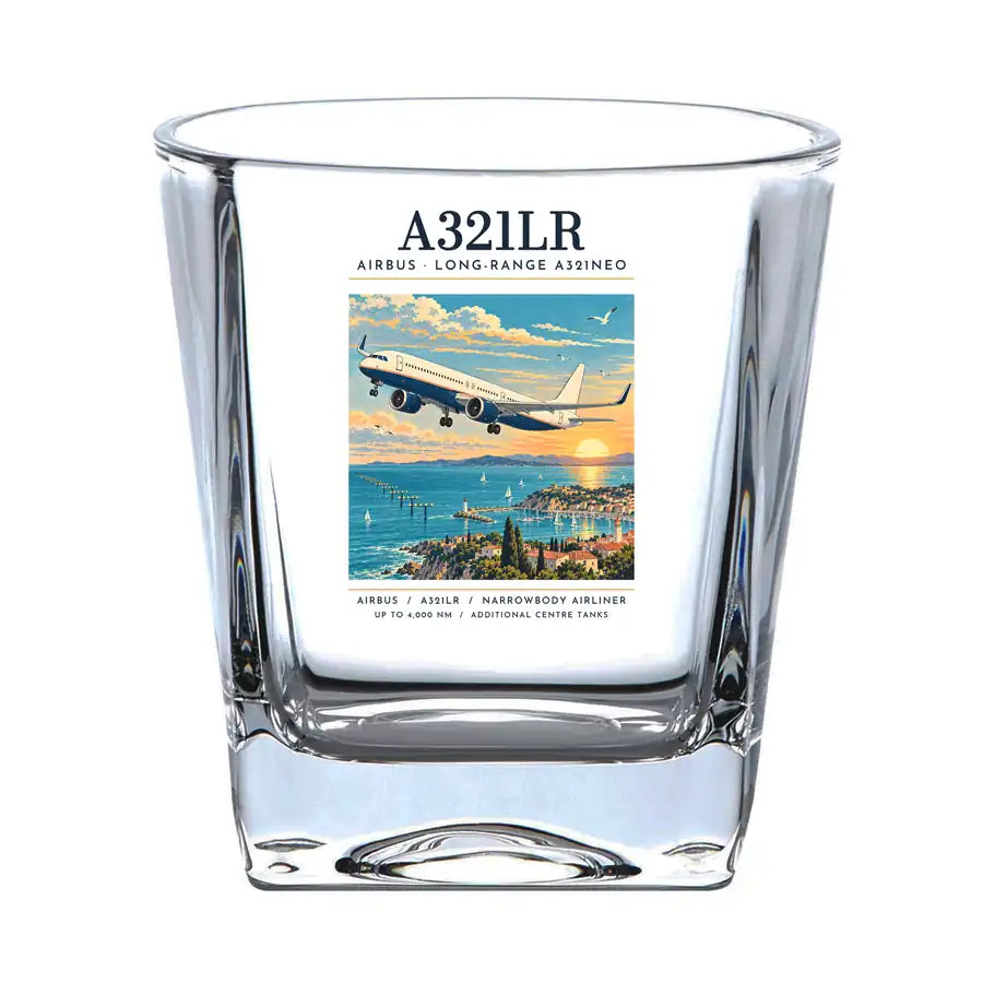 Airbus A321LR - Poster - Whiskey Glass