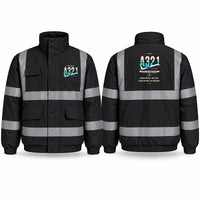 Thumbnail for Airbus A321LR Reflective Winter Jackets - Original - Black