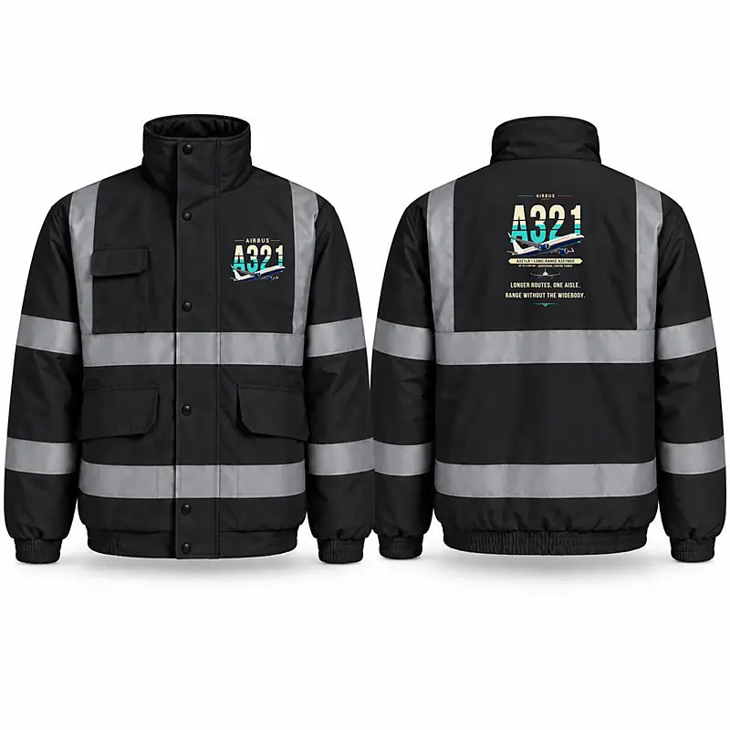 Airbus A321LR Reflective Winter Jackets - Original - Black