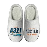 Thumbnail for Airbus A321LR - Slippers - Cotton - Cartoon + Name - White