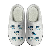 Thumbnail for Airbus A321LR - Slippers - Cotton - Cartoon Pattern - White