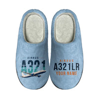 Thumbnail for Airbus A321LR - Slippers - Cotton - Original + Name - Light Blue