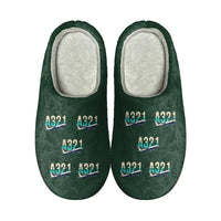 Thumbnail for Airbus A321LR - Slippers - Cotton - Original Pattern - Dark Green