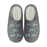 Thumbnail for Airbus A321LR - Slippers - Cotton - Original Pattern - Gray