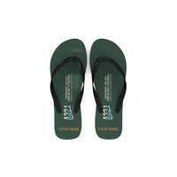 Thumbnail for Airbus A321LR - Slippers - Flip Flops - Original + Name - Dark Green
