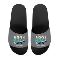 Thumbnail for Airbus A321LR - Slippers - Sport - Original + Name - Gray