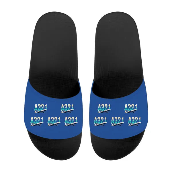 Airbus A321LR - Slippers - Sport - Original Pattern - Blue