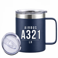 Thumbnail for Airbus A321LR - Stainless Steel Mug - Tag - Navy Blue