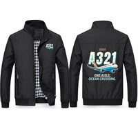 Thumbnail for Airbus A321LR Stylish Jackets - Stand Collar - Cartoon - Black