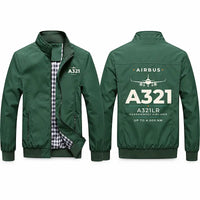 Thumbnail for Airbus A321LR Stylish Jackets - Stand Collar - Heritage - Green