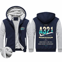 Thumbnail for Airbus A321LR Zipped Sweatshirts - Original - Navy & Gray