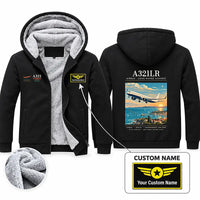 Thumbnail for Airbus A321LR Zipped Sweatshirts - Poster + Name - Black