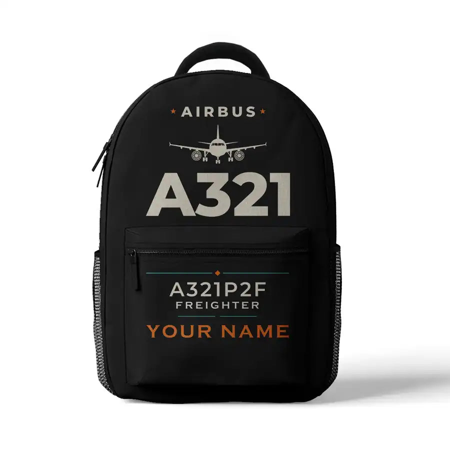 Airbus A321P2F - 3D Backpack - Heritage + Name - Black