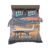 Thumbnail for Airbus A321P2F - 3D + Name - Bedding Set - Full Print