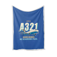 Thumbnail for Airbus A321P2F - Cartoon - Blanket - Blue