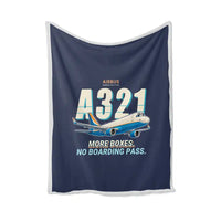 Thumbnail for Airbus A321P2F - Cartoon - Blanket - Navy Blue