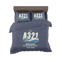 Thumbnail for Airbus A321P2F - Cartoon + Name - Bedding Set - Navy Blue