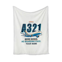 Thumbnail for Airbus A321P2F - Cartoon + Name - Blanket - White
