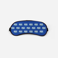 Thumbnail for Airbus A321P2F - Cartoon Pattern - Sleep Mask - Blue
