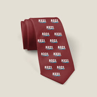 Thumbnail for Airbus A321P2F - Cartoon Pattern - Tie - Dark Red