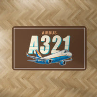 Thumbnail for Airbus A321P2F - Cartoon - Rectangle Carpet - Brown