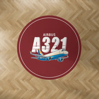 Thumbnail for Airbus A321P2F - Cartoon - Round Carpet - Dark Red