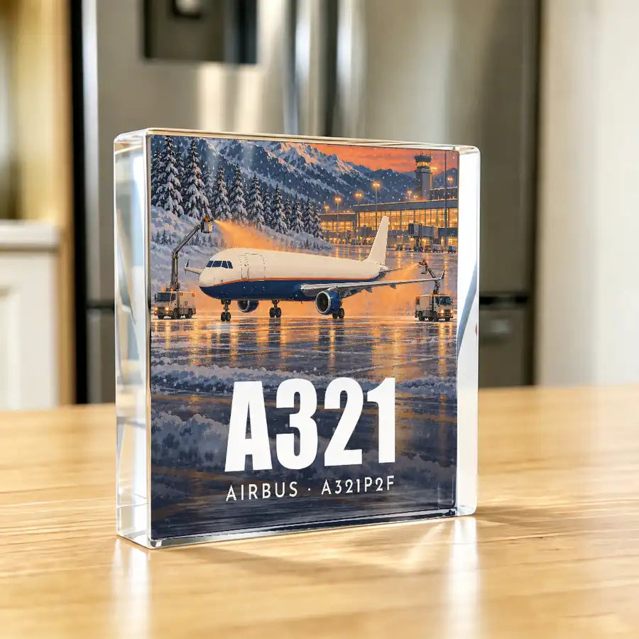 Airbus A321P2F - Crystal Ornament - 3D - Kitchen
