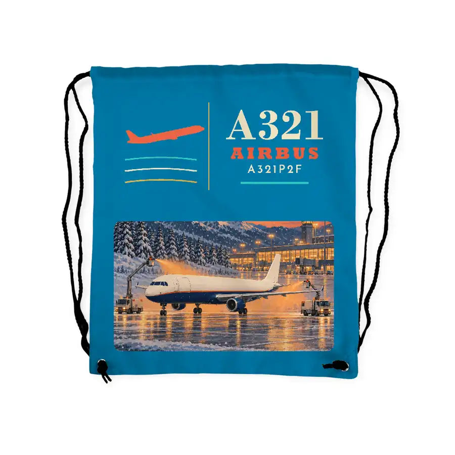 Airbus A321P2F - Drawstring Bag - Classic - Light Blue