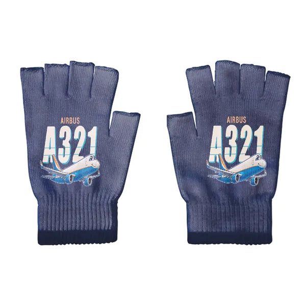 Airbus A321P2F - Gloves - Cut - Cartoon - Navy Blue