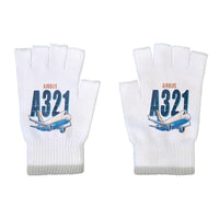 Thumbnail for Airbus A321P2F - Gloves - Cut - Cartoon - White