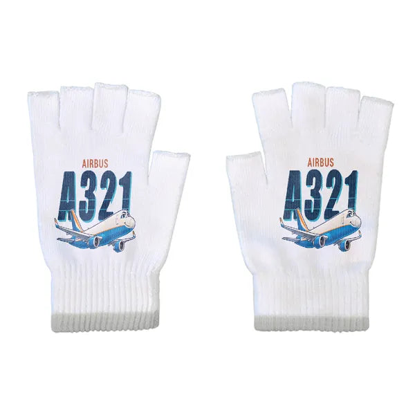 Airbus A321P2F - Gloves - Cut - Cartoon - White