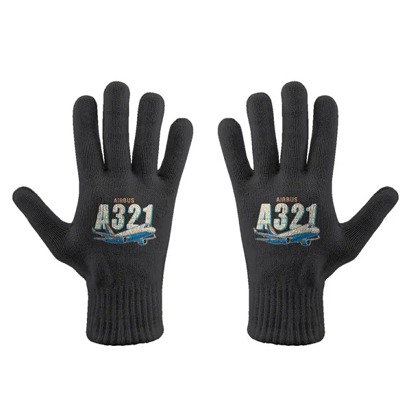 Airbus A321P2F - Gloves - Full - Cartoon - Black