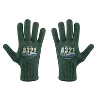 Thumbnail for Airbus A321P2F - Gloves - Full - Cartoon + Name - Dark Green