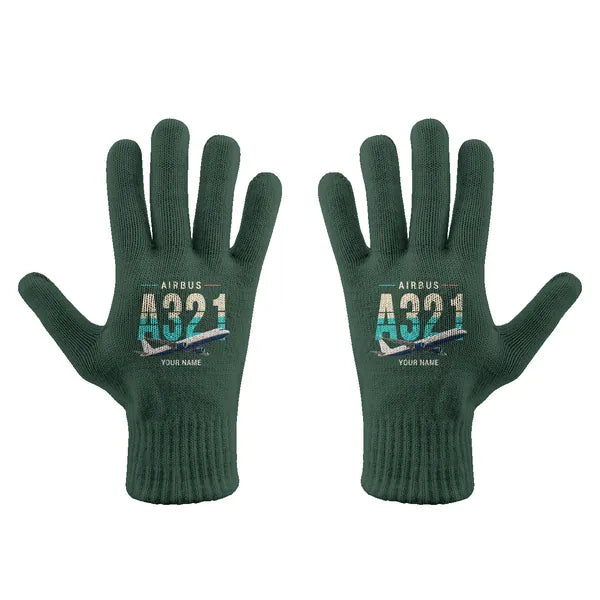 Airbus A321P2F - Gloves - Full - Original + Name - Dark Green