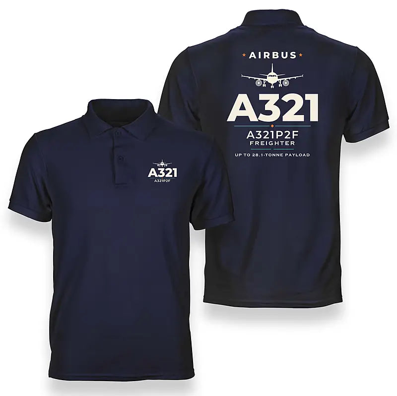 Airbus A321P2F - Heritage - Double-Side Polo - Navy Blue