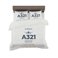 Thumbnail for Airbus A321P2F - Heritage + Name - Bedding Set - White