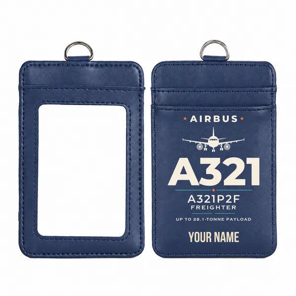 Airbus A321P2F - Heritage - ID Card Holder - Navy Blue + Name