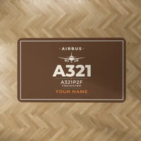 Thumbnail for Airbus A321P2F - Heritage + Name - Rectangle Carpet - Brown