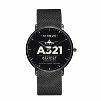 Thumbnail for Airbus A321P2F - Heritage - Slim Mesh - Black and Stainless Steel Strap