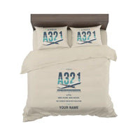Thumbnail for Airbus A321P2F - Original + Name - Bedding Set - Beige