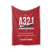 Thumbnail for Airbus A321P2F - Original + Name - Blanket - Red