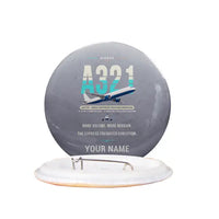 Thumbnail for Airbus A321P2F - Original + Name - Pin - Gray
